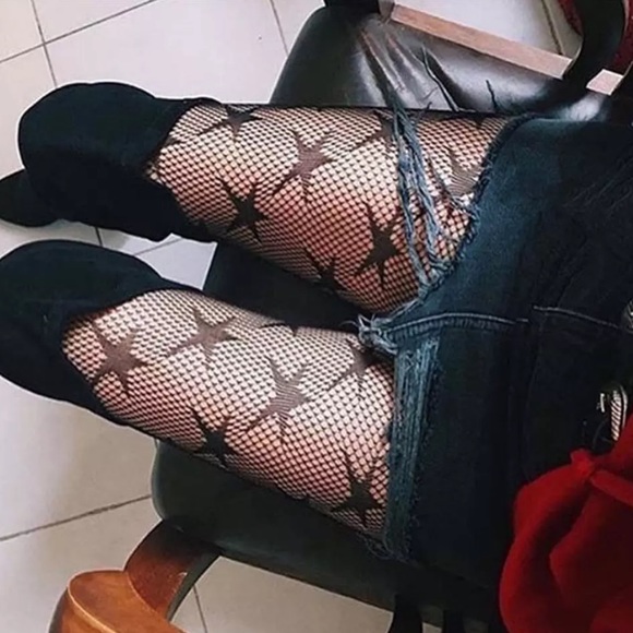 {JANE} star fishnet stocking tights - Picture 4 of 7